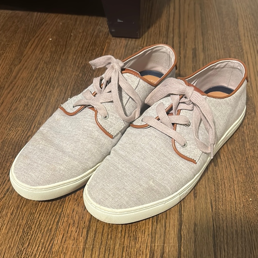 Tommy Hilfiger Gray and Brown Sneakers with Leather Accents